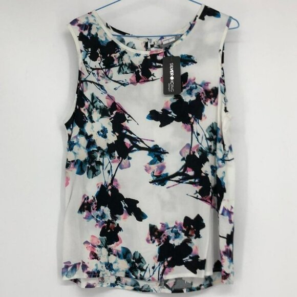 NWT Jacqueline Dr Yong white Floral fantasy Watercolor tank top 36 - Picture 13 of 13